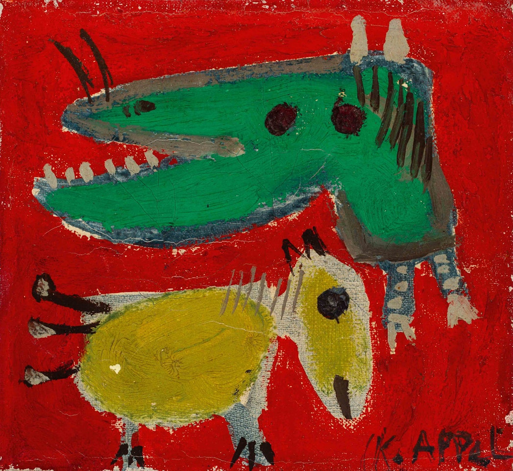 Two animals by Karel Appel