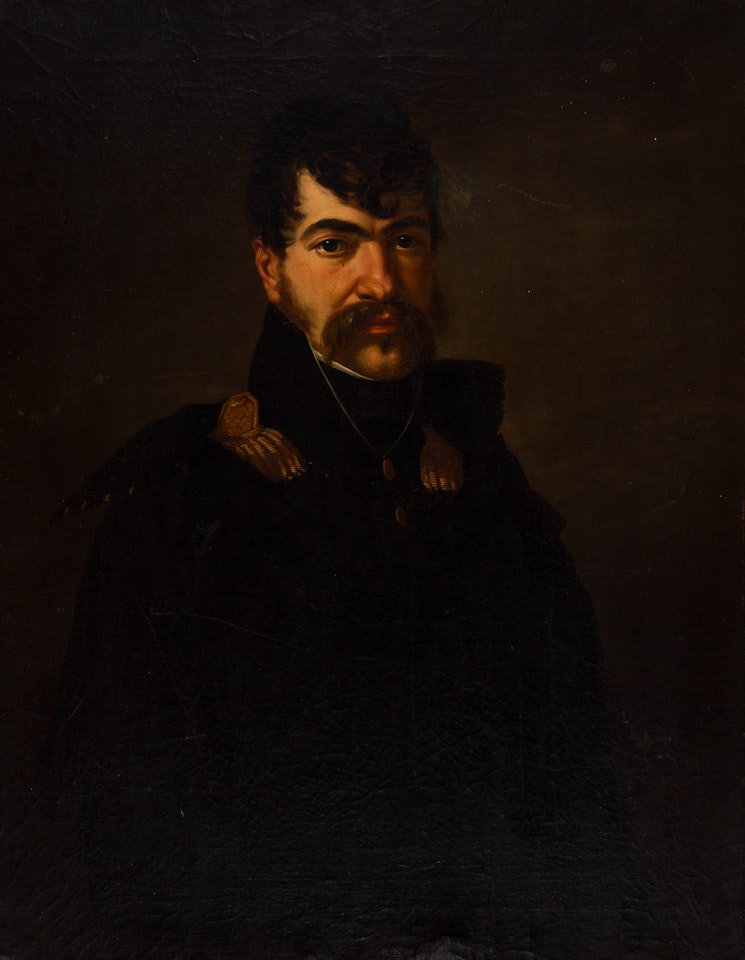 Portrait of an officer by Russian School