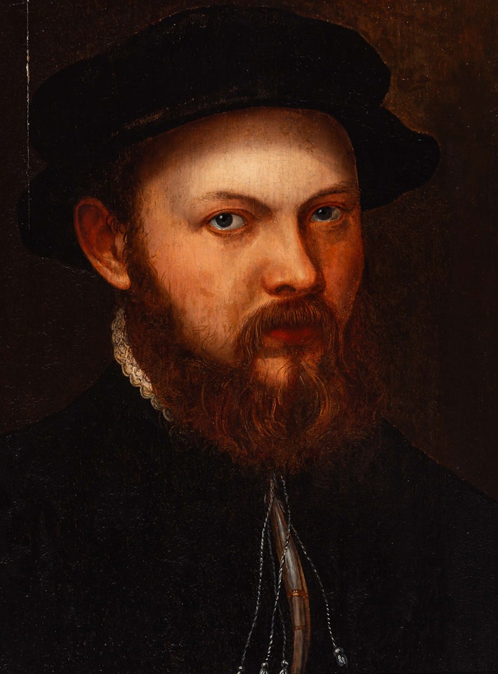 Portrait of a young bearded man by Italian School