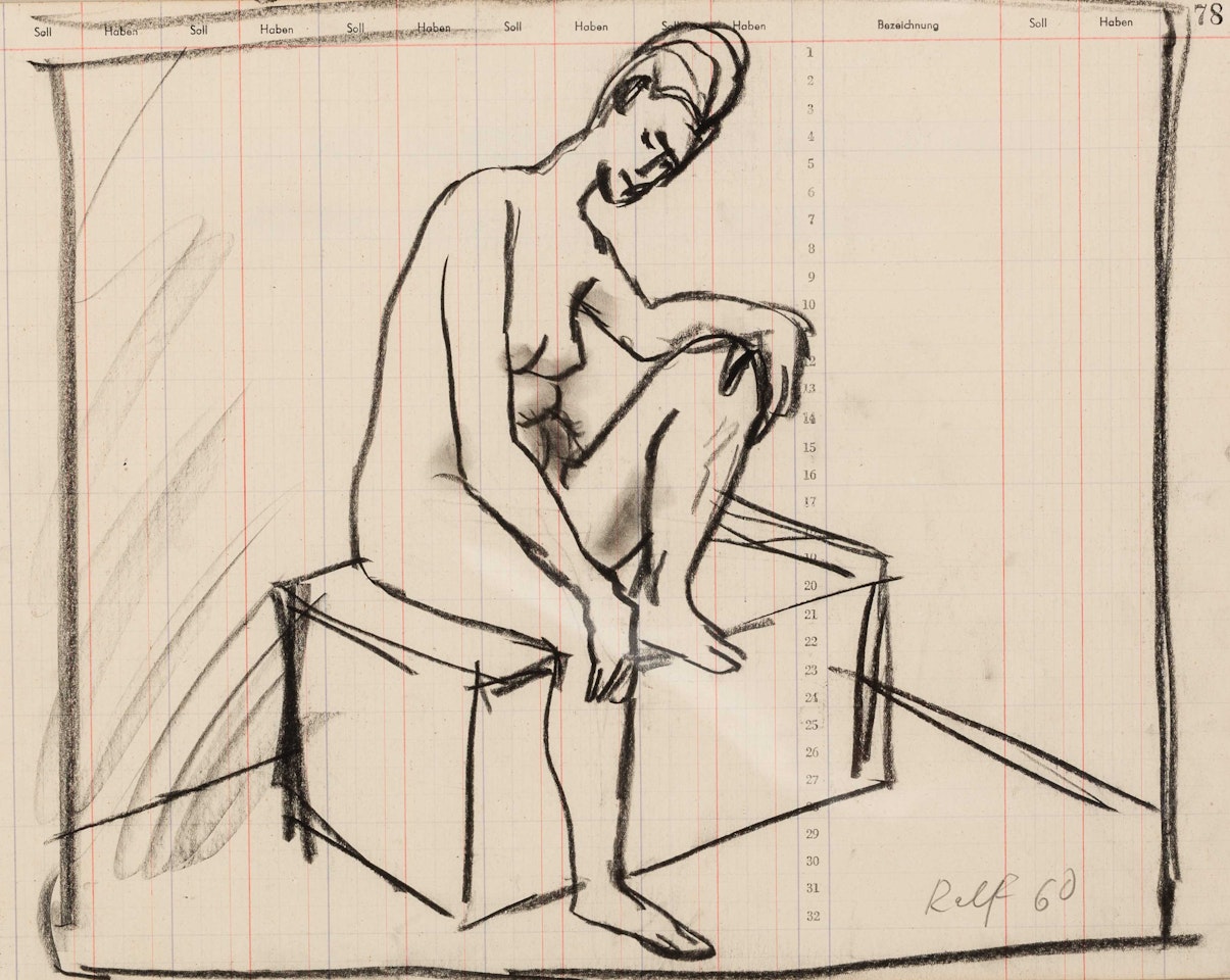 Seated nude by A.R. Penck