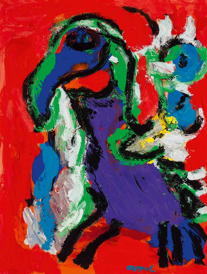 Bird with child by Karel Appel