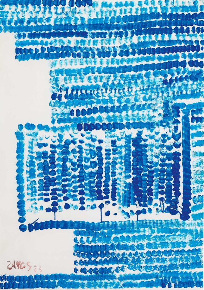 Ohne Titel (Pinselabwicklung) by Herbert Zangs