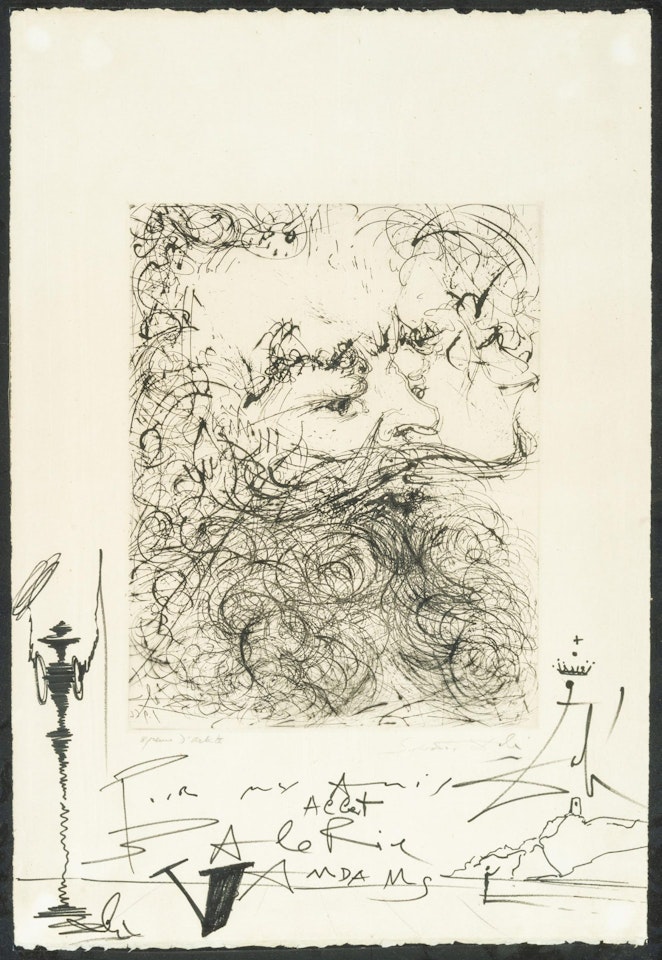 L"intellect Jaillissant (Portrait of Jules Verne) by Salvador Dali