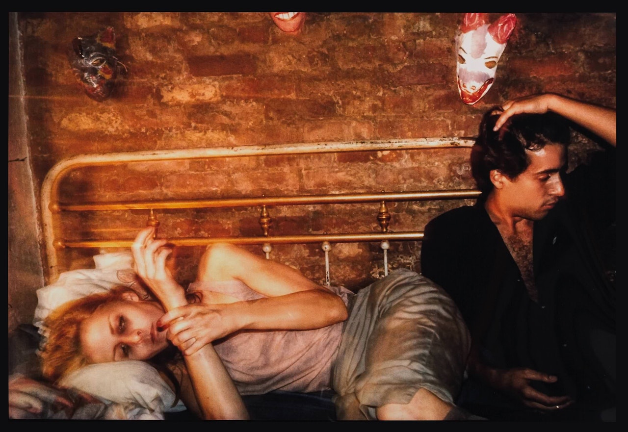 Greer and Robert on the Bed NYC by Nan Goldin