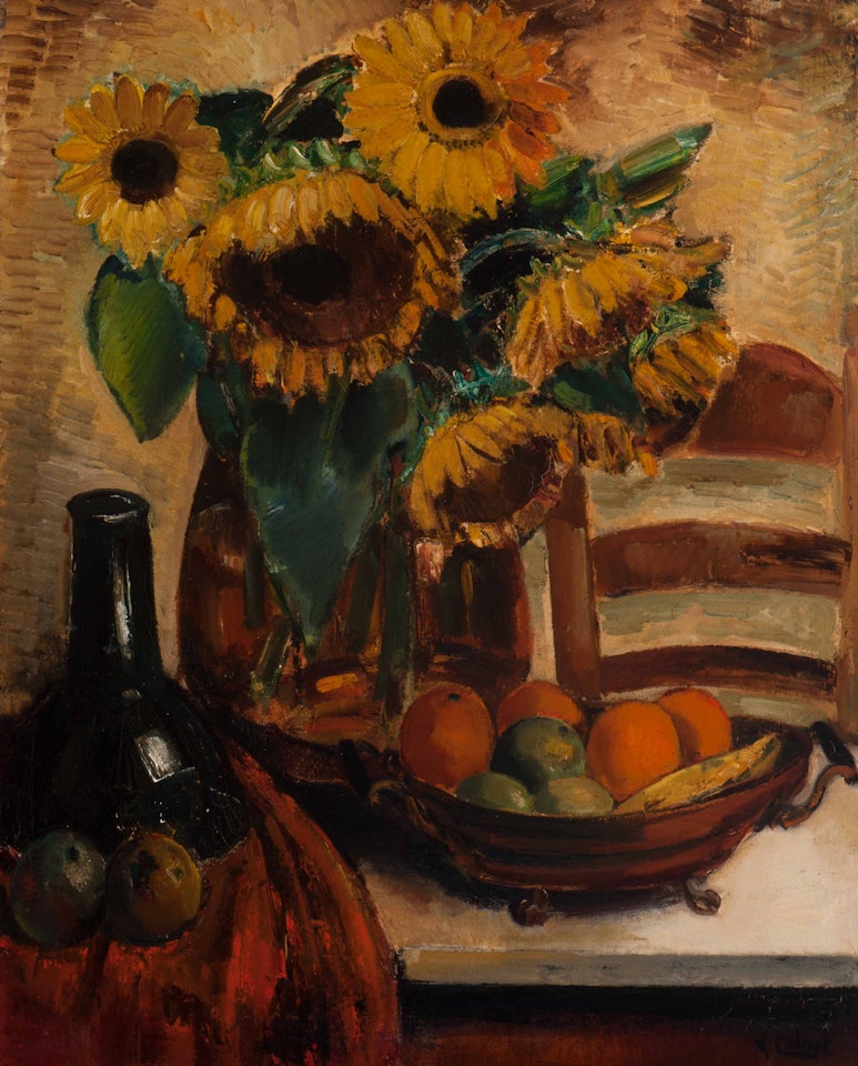 Still life with sunflowers by Arnout Colnot