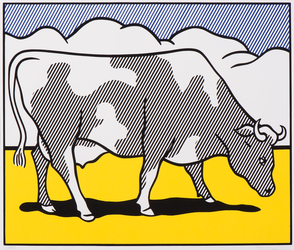 Cow Triptych (Cow Going Abstract) by Roy Lichtenstein