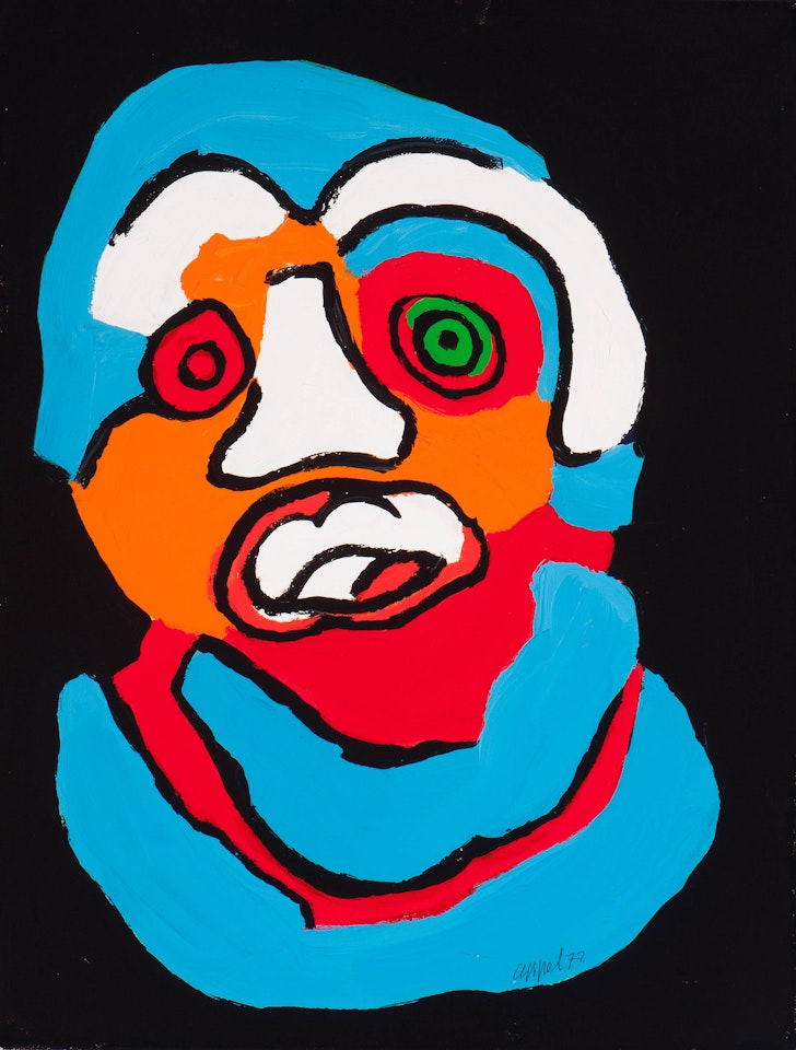The blue head by Karel Appel