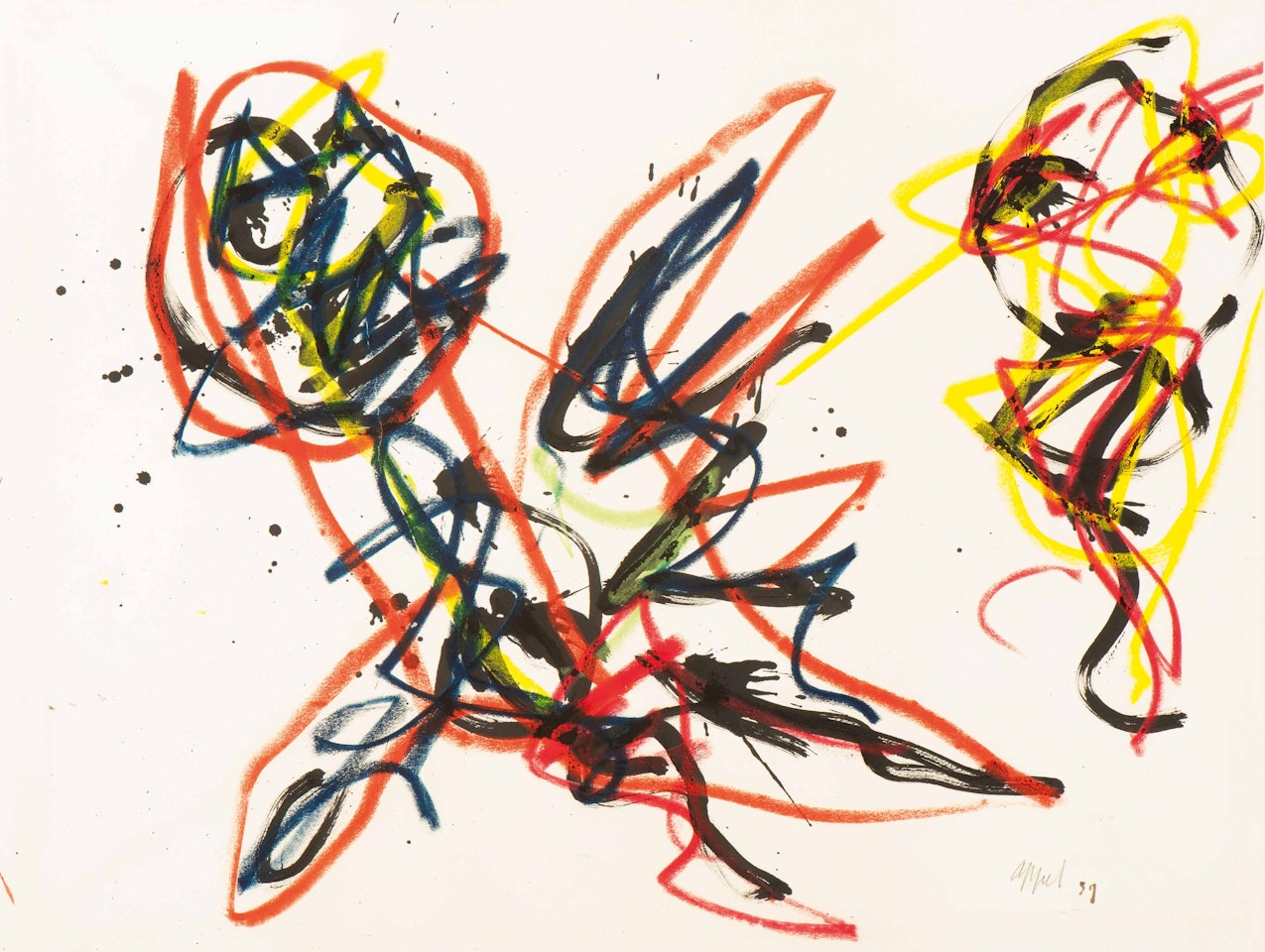 Les deux by Karel Appel