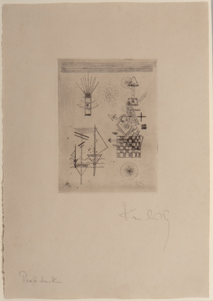 "Radierung" (Etching) , Zweite Jahresgabe für die Kandinsky-gesellschaft (Second yearly members present of the Kandinsky-association) by Wassily Kandinsky