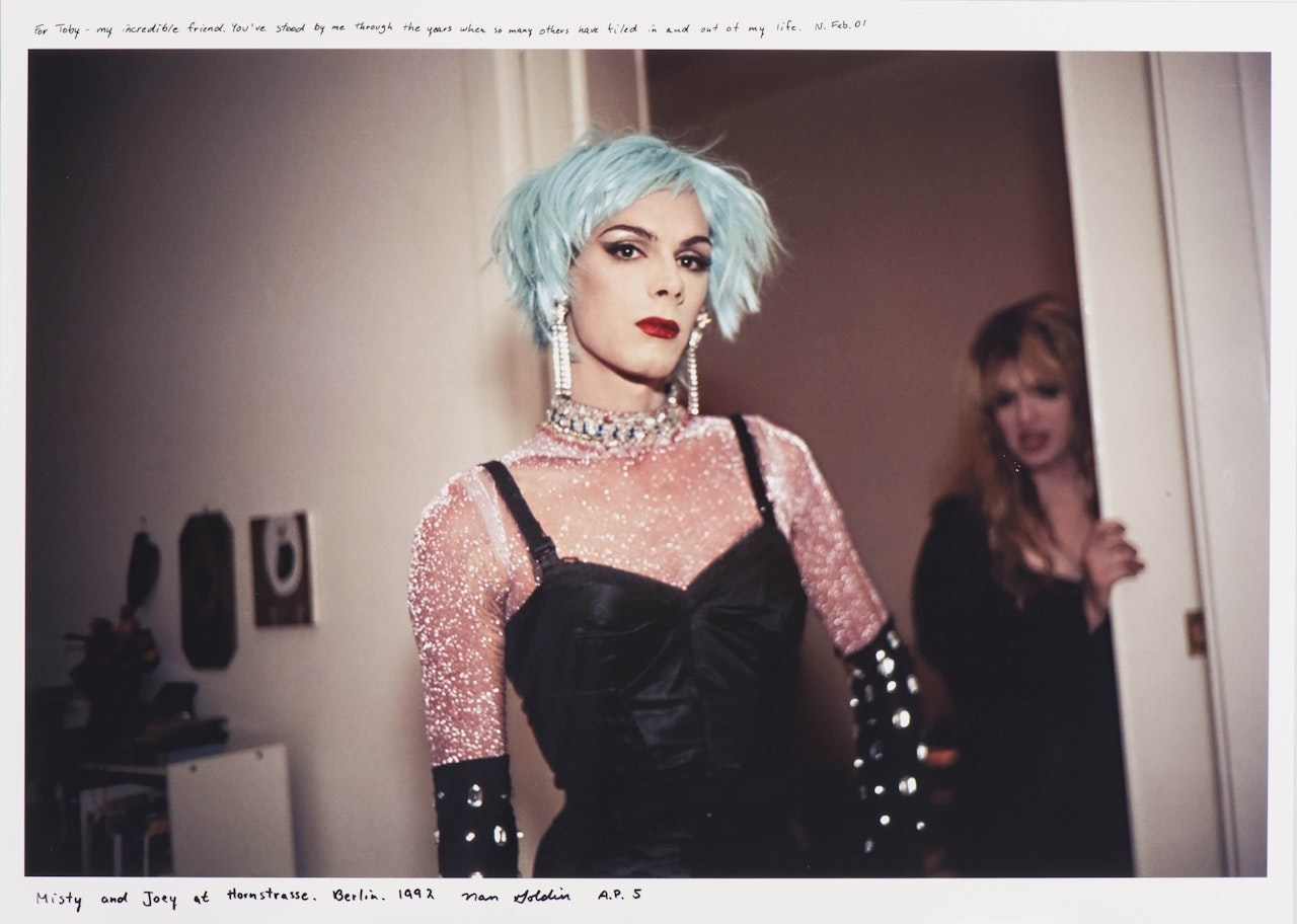Misty and Joey at Hornstrasse. Berlin. by Nan Goldin