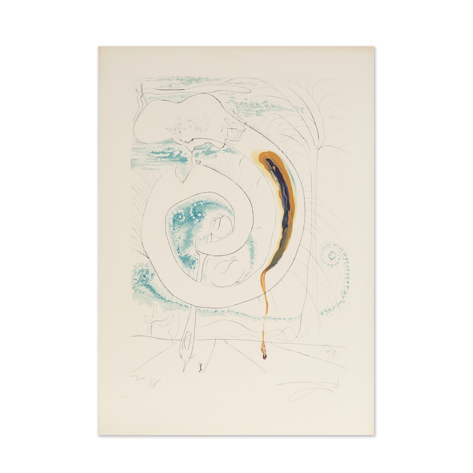Le cercle viscéral du Cosmos; Tirée de la suite "La conquête du Cosmos" by Salvador Dali