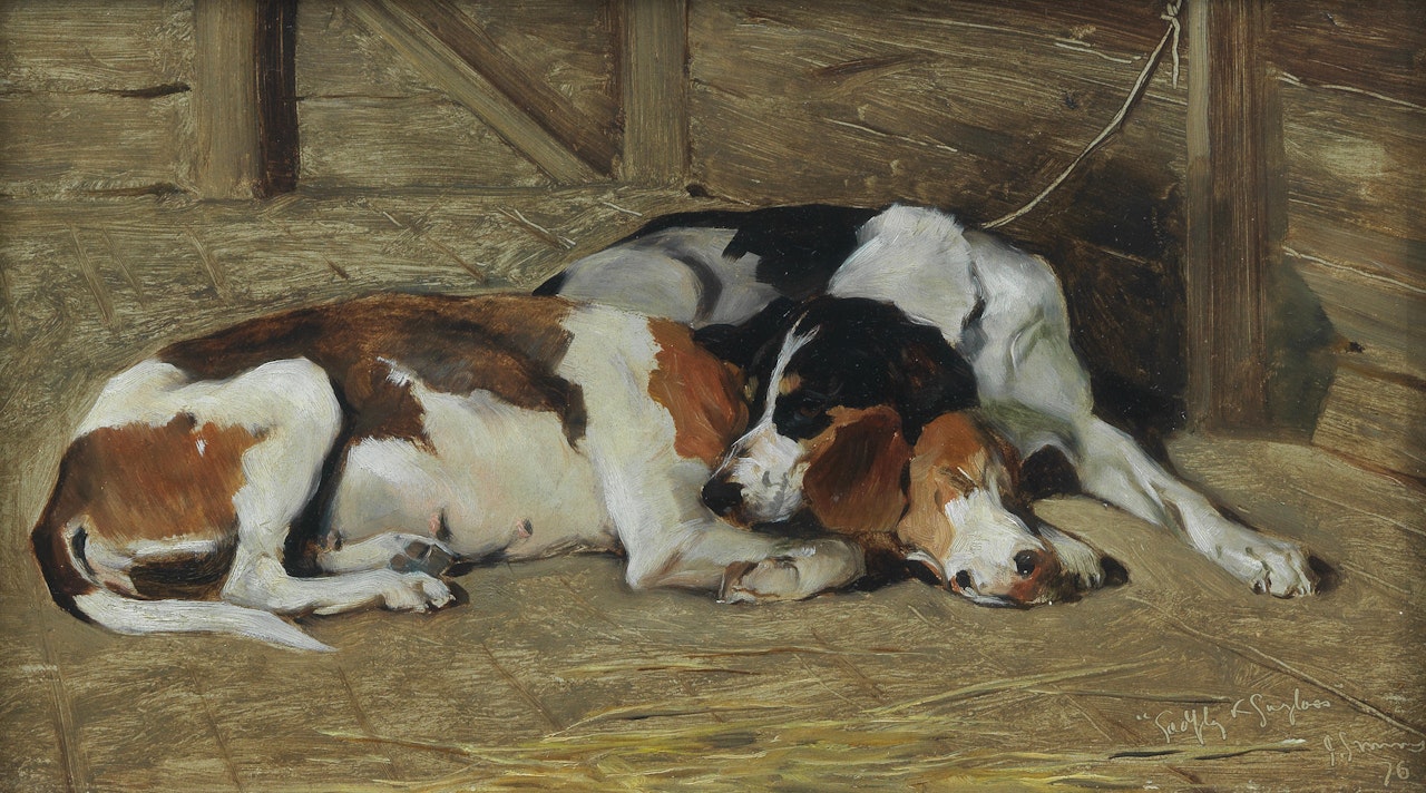 Sleeping hounds by John Emms