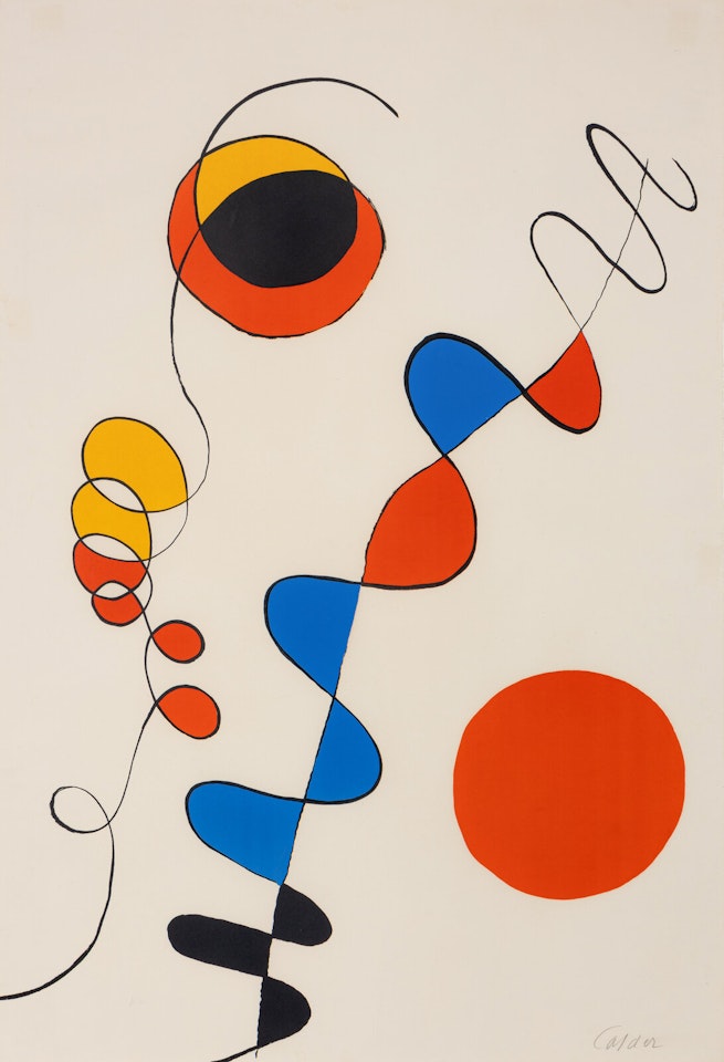 Couleurs enlaces dans le fil de fer by Alexander Calder