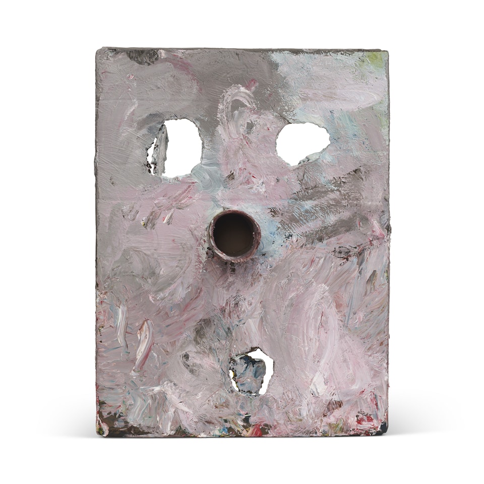 Untitled (French Grey Pink Mask M17.a) by Mark Grotjahn