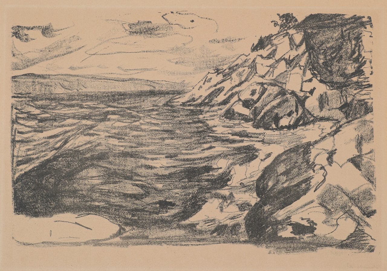 "Fjordlandskap" / "Fjord Landscape" by Edvard Munch
