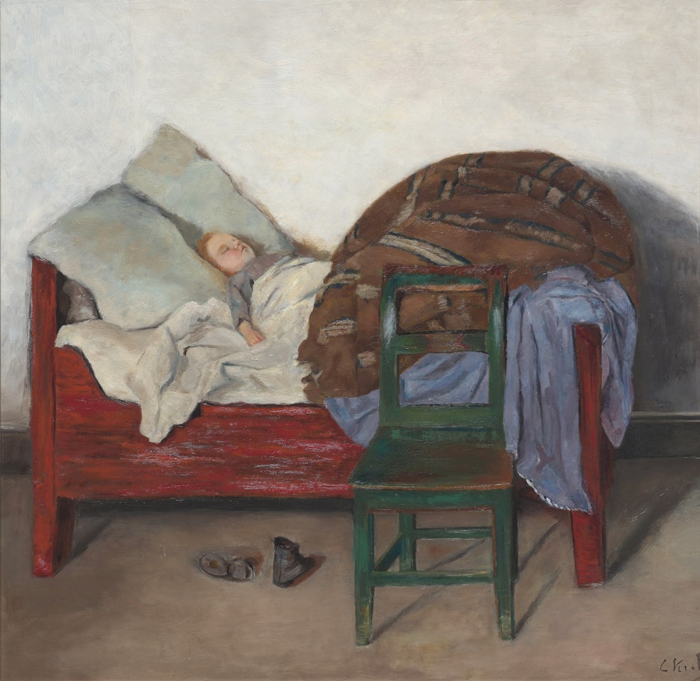"Sleeping child, Maren Sofie Gaihede" Skagen by Christian Krohg