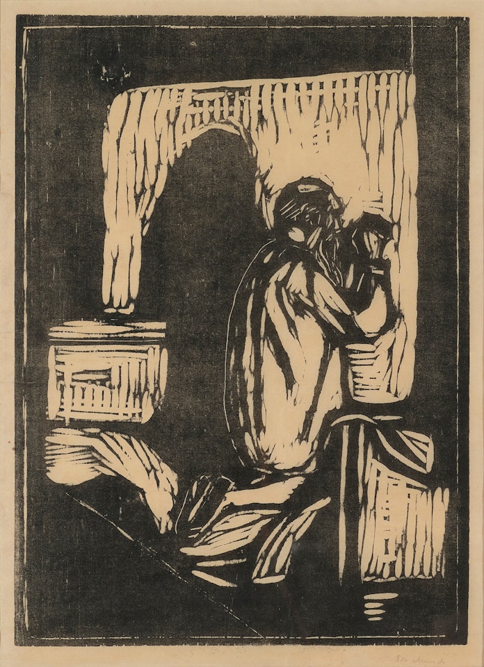 "Old man praying II" / "Old man praying" by Edvard Munch