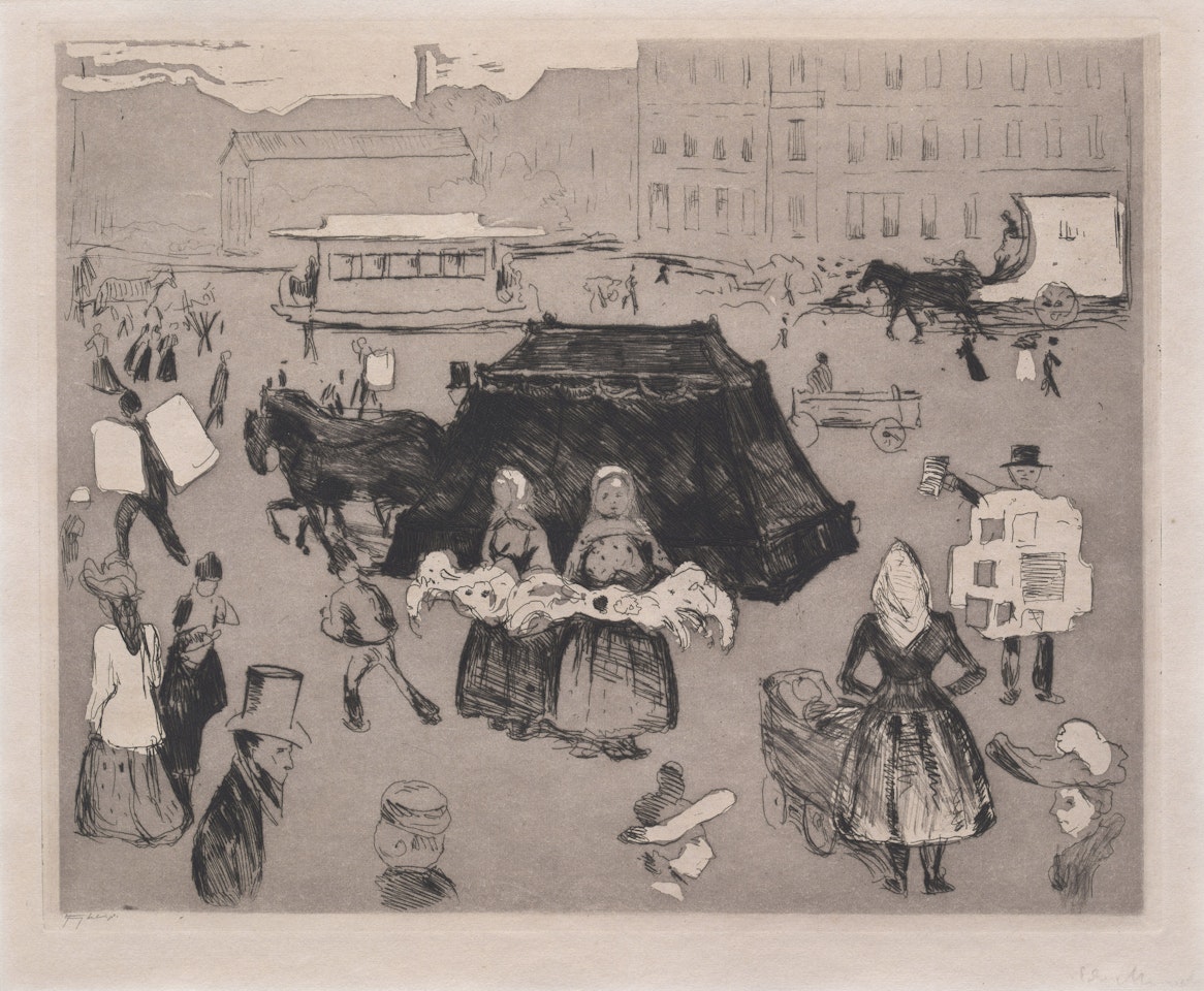 "The hearse. Potsdamer Platz" by Edvard Munch