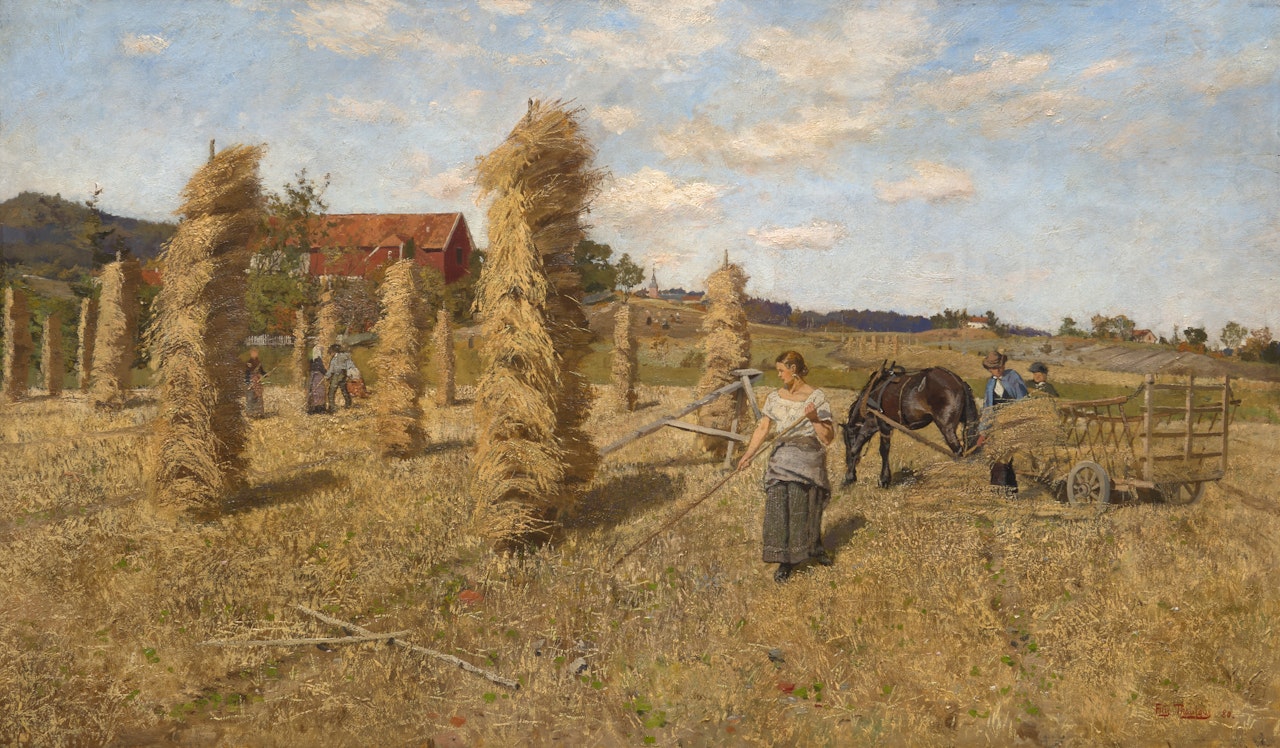 "The seed field" by Fritz Thaulow