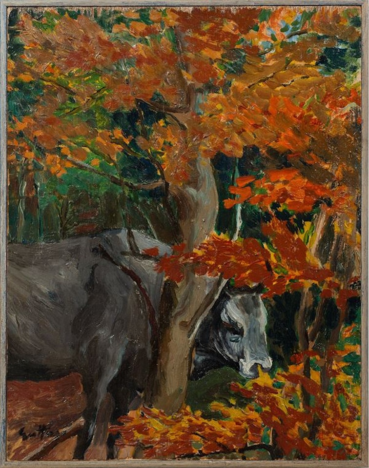 Sila forest with cow (Sila landscape) by Renato Guttuso