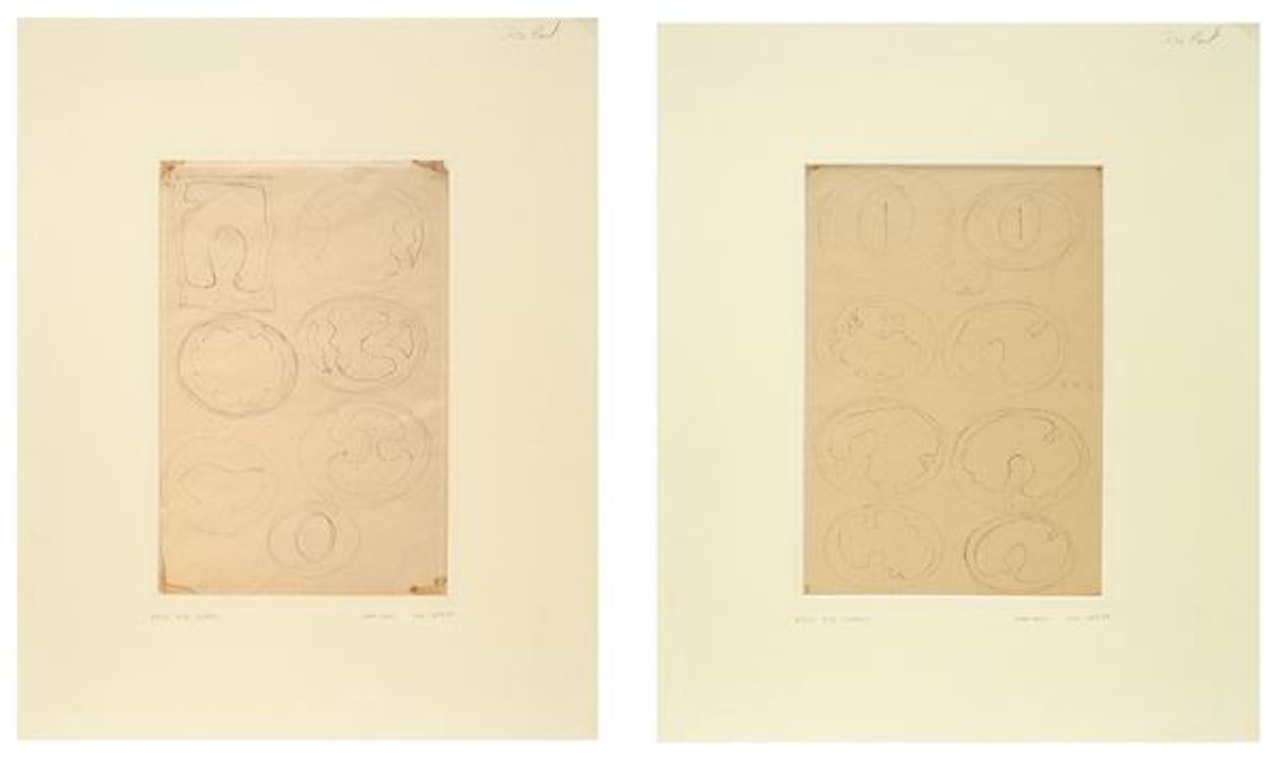 Studies for spatial concepts. by Lucio Fontana