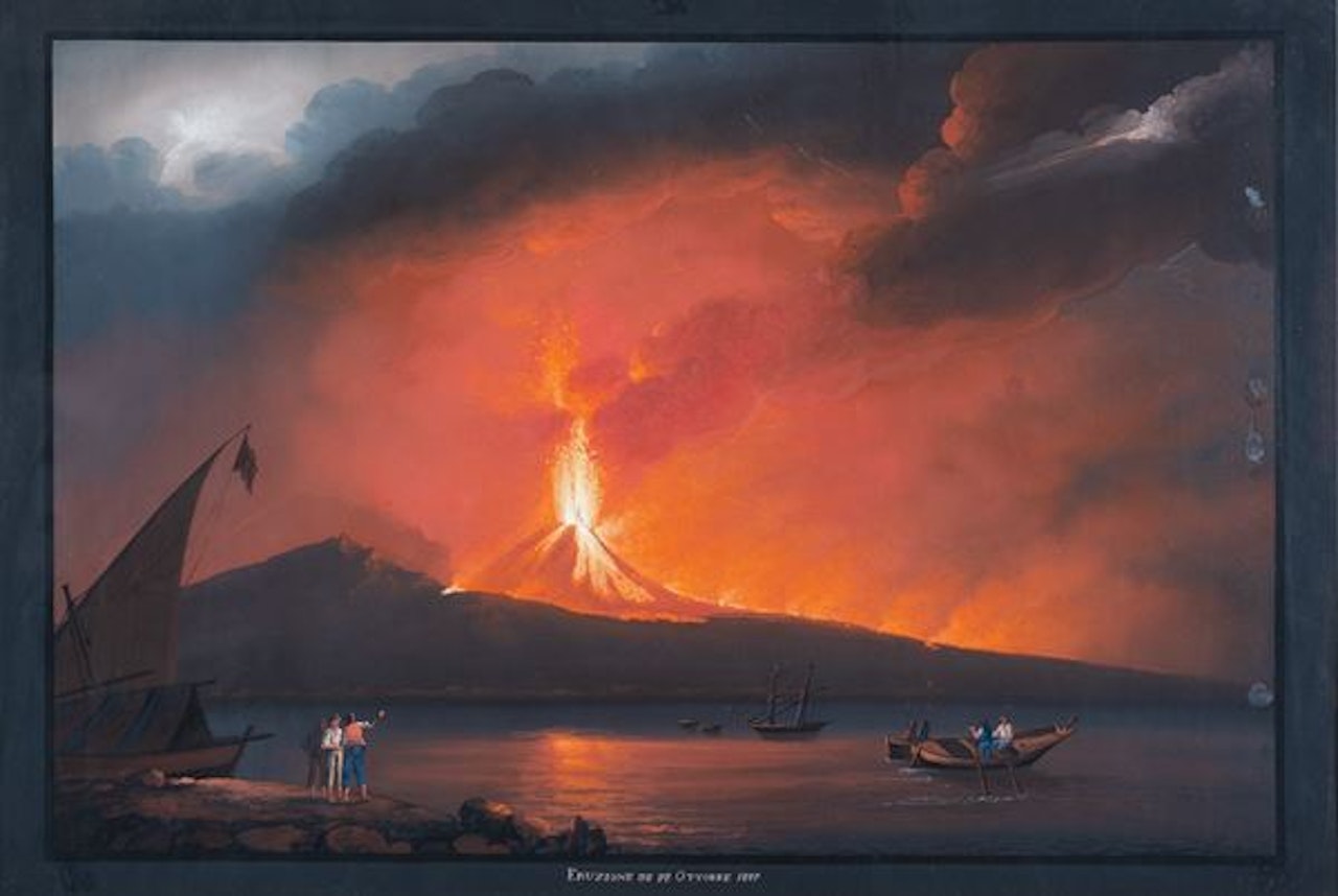 Nocturnal eruption of Vesuvius by Neapolitan School