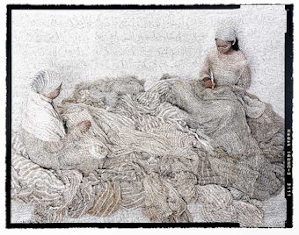 Harem women writing by Lalla Essaydi