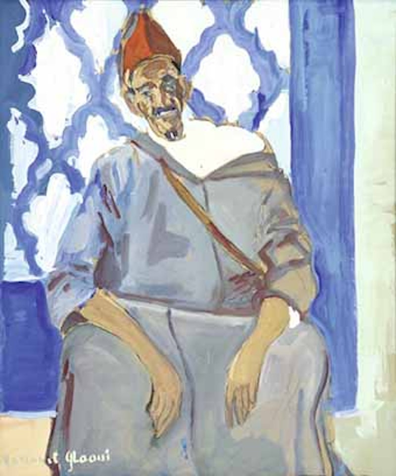 Moroccan notable and his child by Hassan El Glaoui