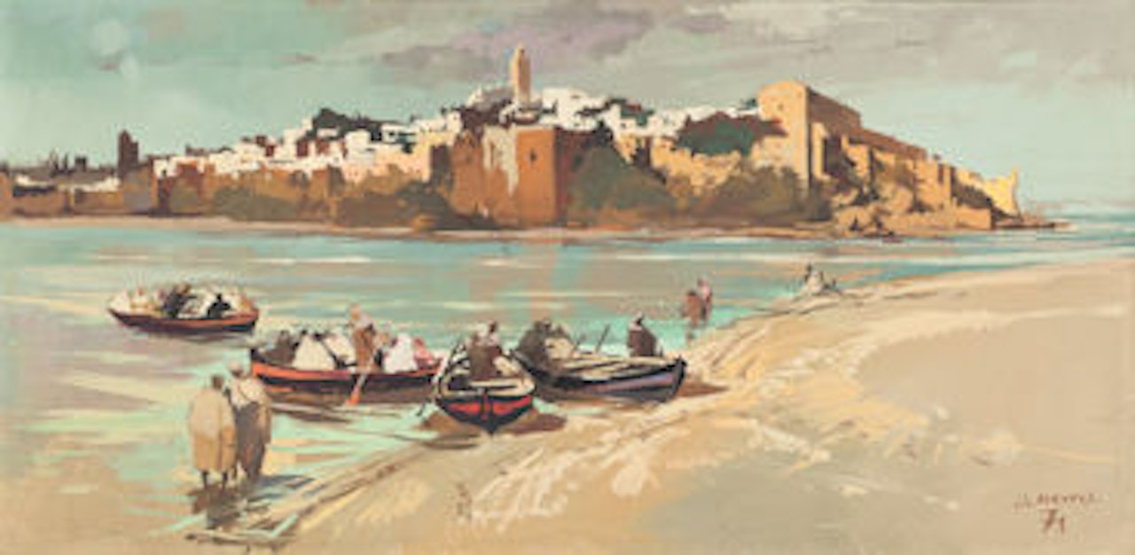 View of the oudayas by Jean Gaston Mantel