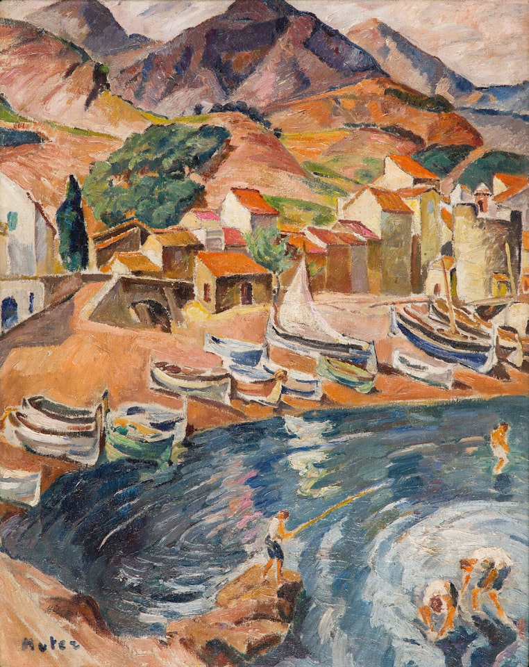 Beach in Collioure by Mela Muter