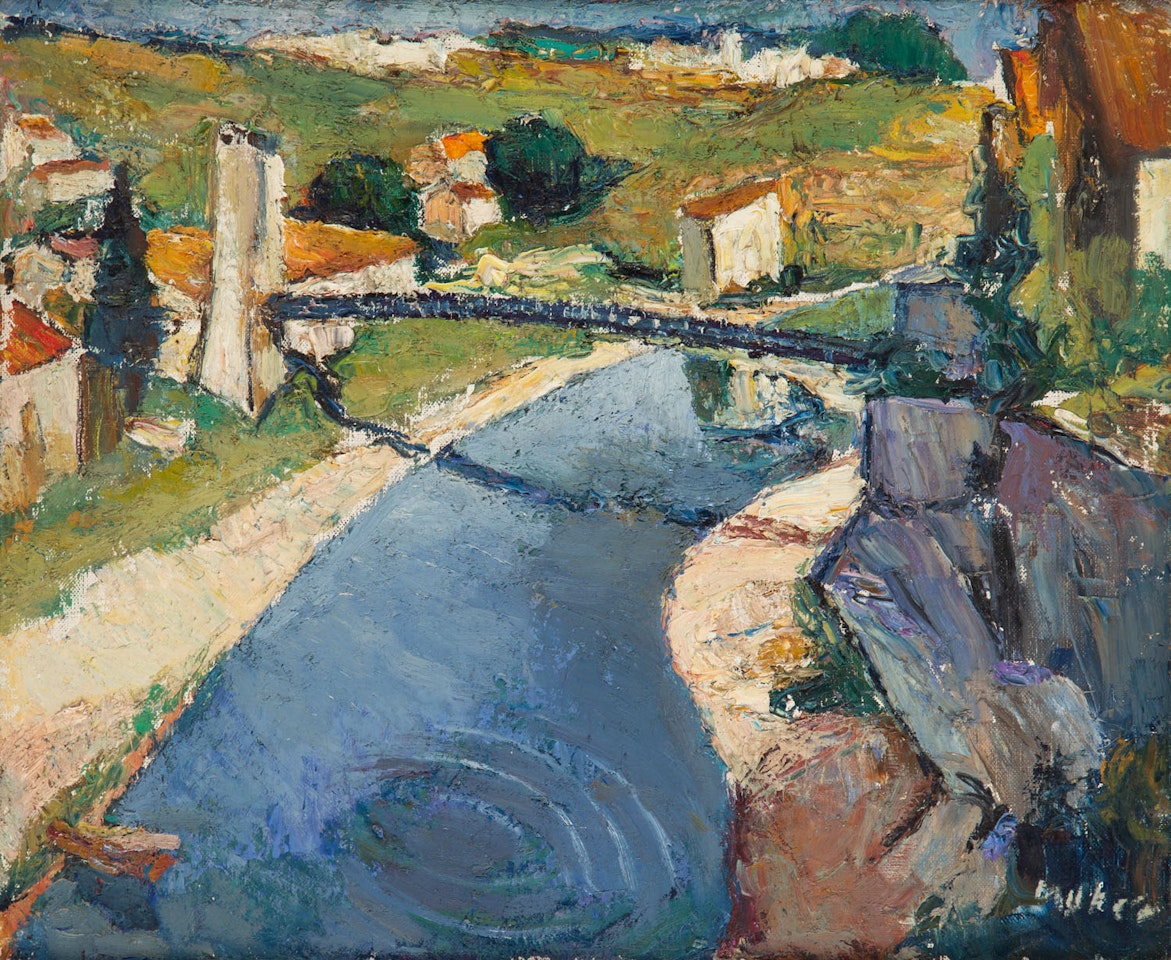 Landscape with a bridge by Mela Muter