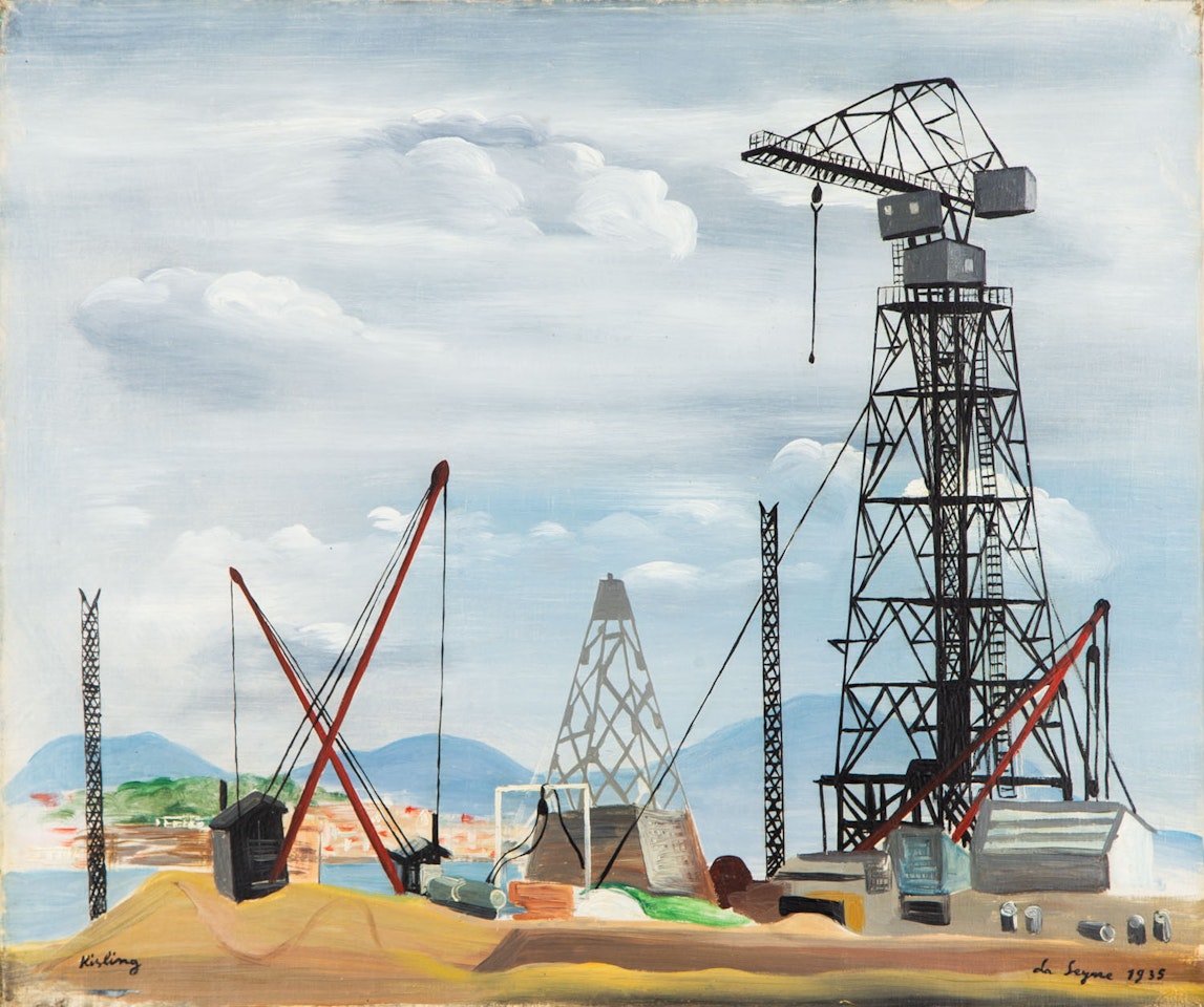 View of the port in La Seyne-sur-Mer by Moïse Kisling