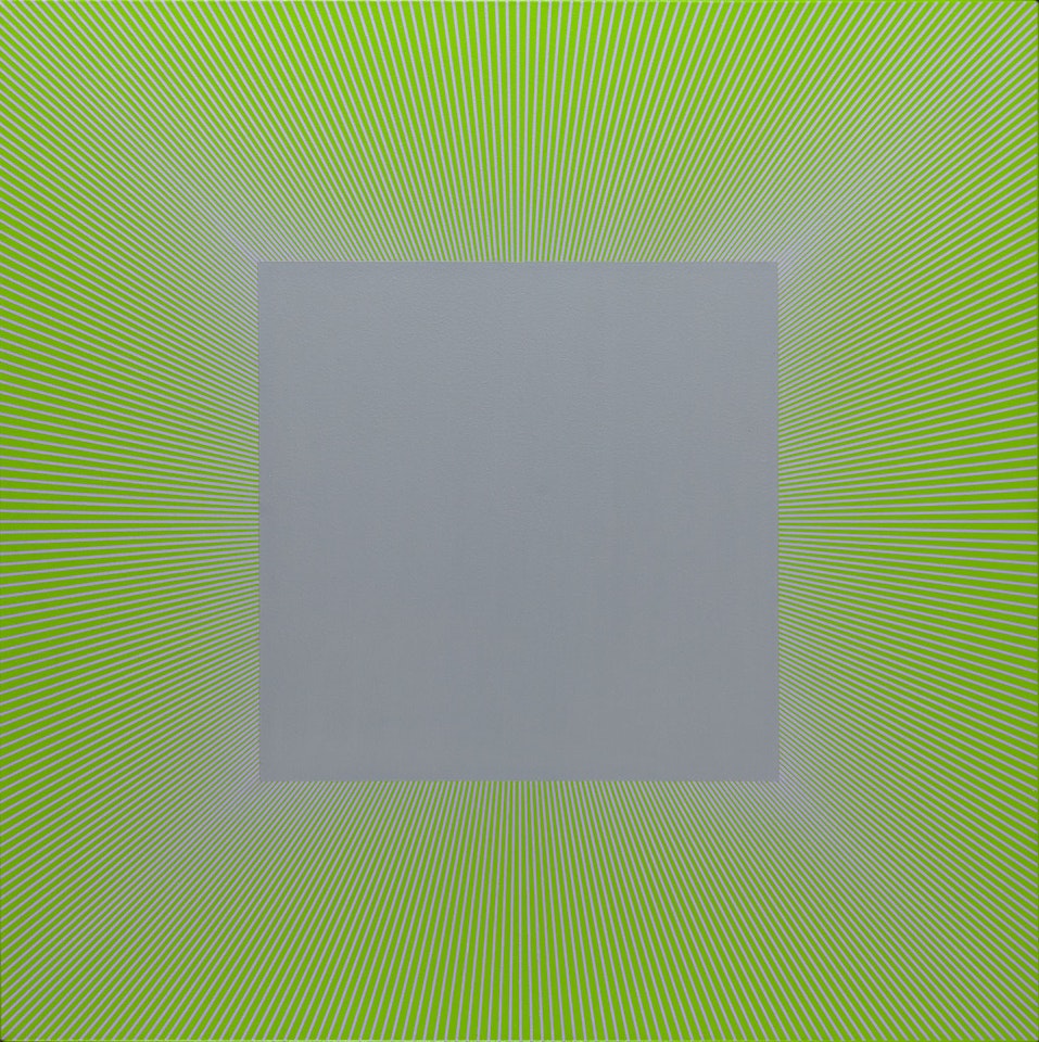 "Soft Grey Square with Lavender" by Richard Anuszkiewicz