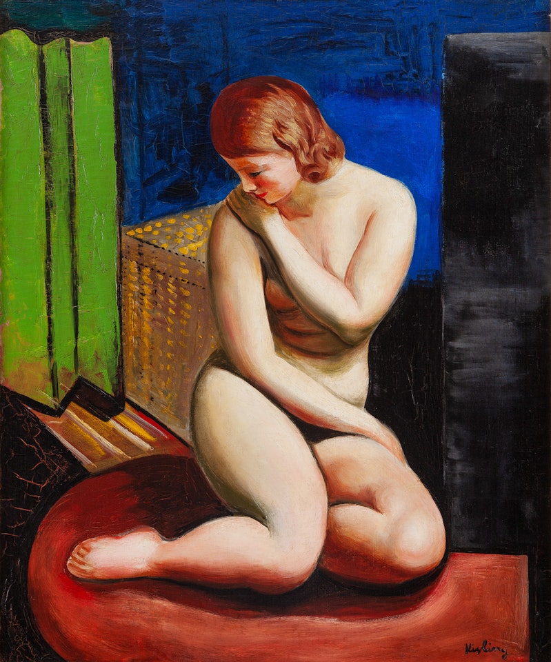 Nude of the sitting blonde ("Nu blond") by Moïse Kisling