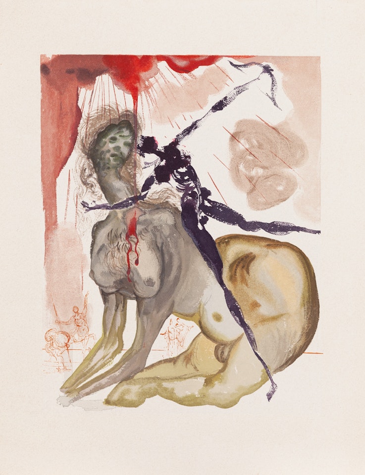 Minotaur (Hell, Canto XII); from The Divine Comedy by Salvador Dali