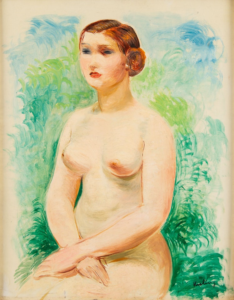 "Sitting nude" ("Nu assis") by Moïse Kisling