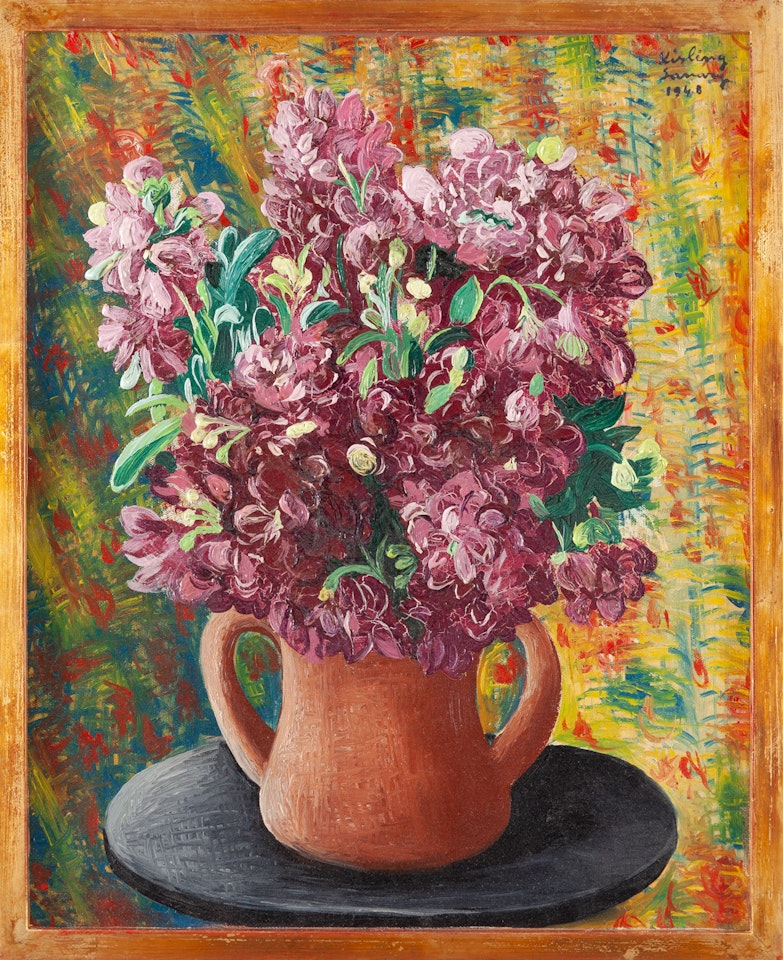 Bouquet of carnations by Moïse Kisling