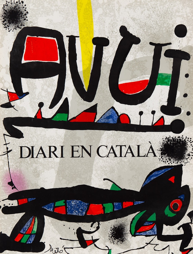 "AVUI - DIARI EN CATALÀ" by Joan Miró
