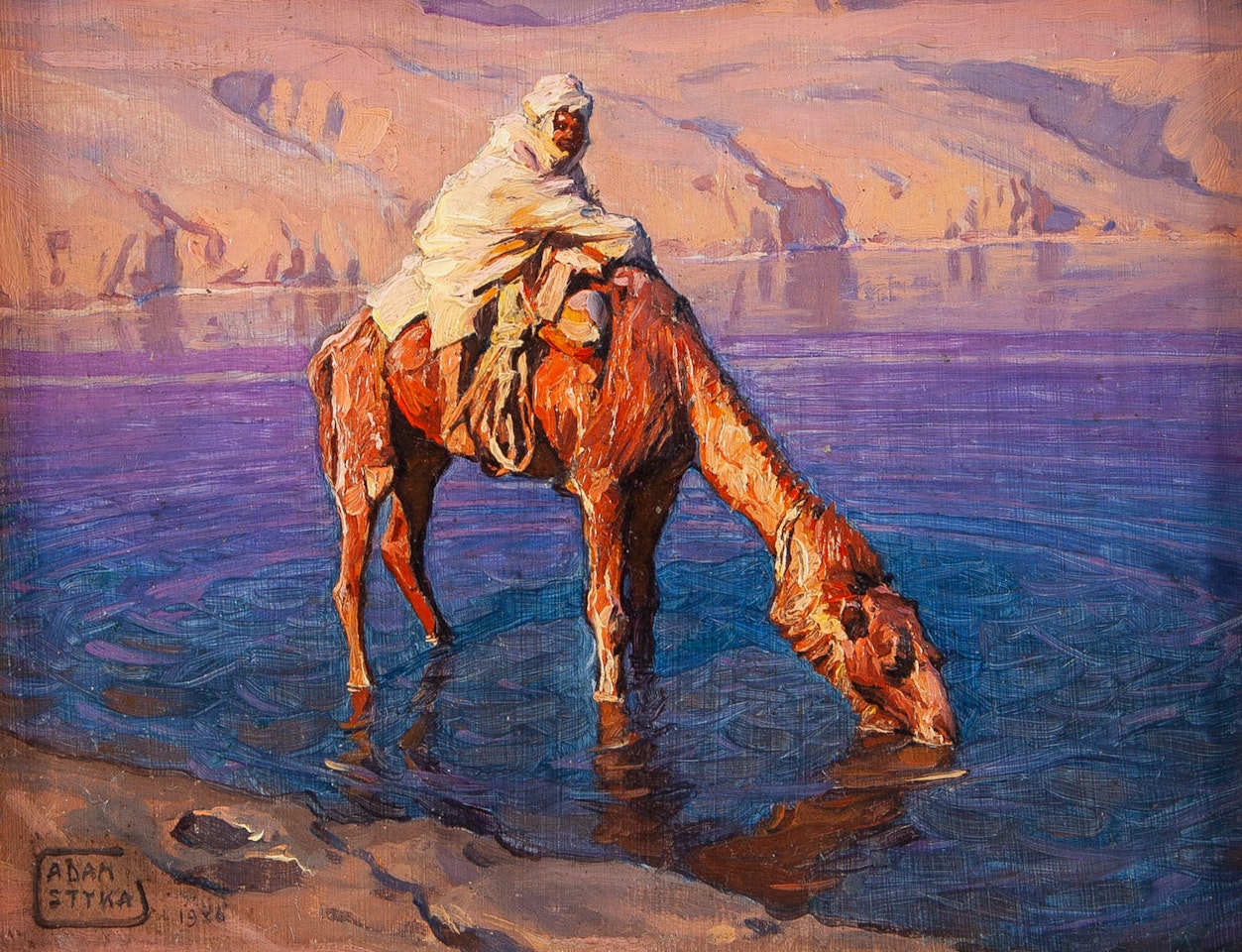 Arab on the camel by Adam Styka