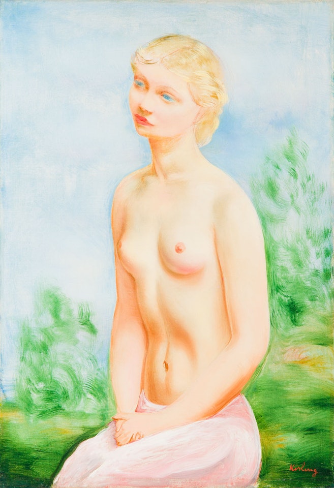"Seated nude" ("Nu assis") by Moïse Kisling