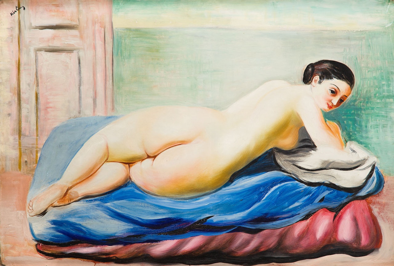 "Reclining nude" ("Nu allongé") by Moïse Kisling