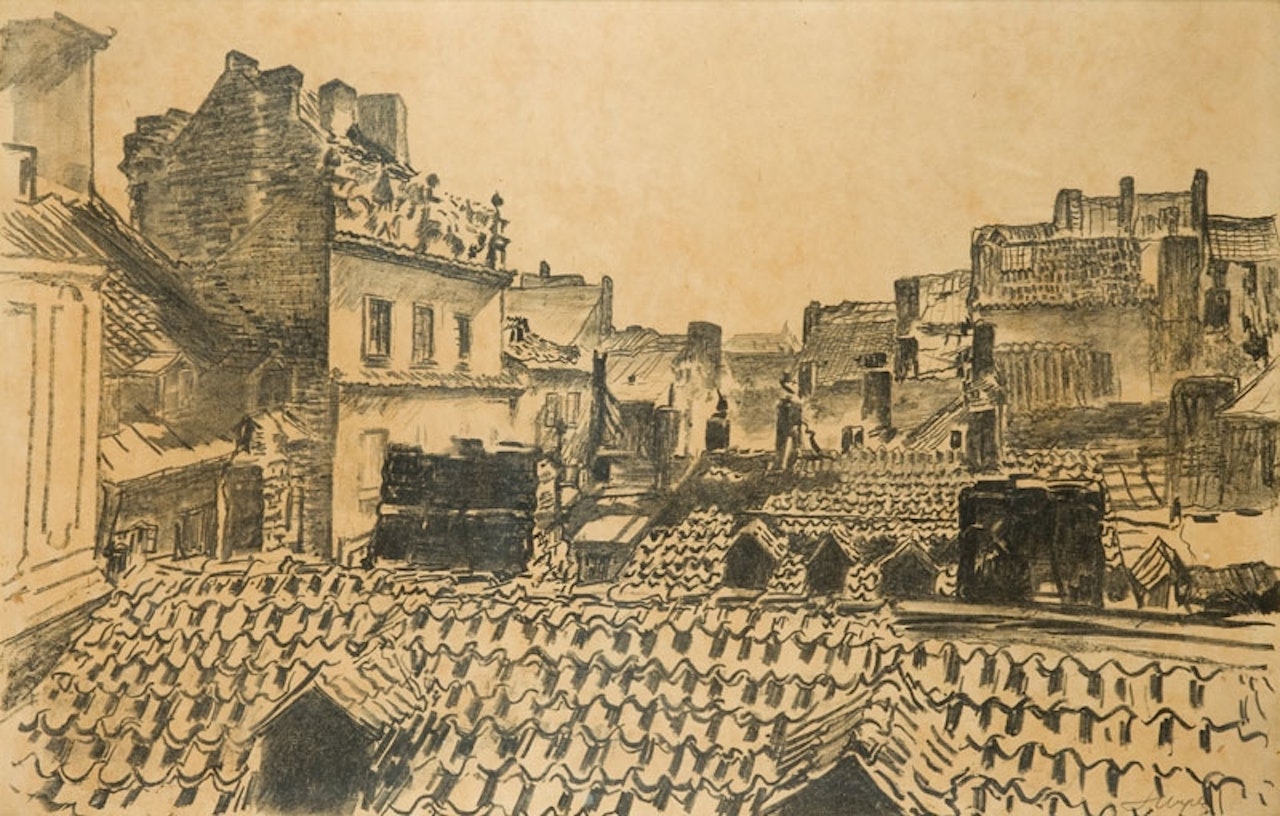 Roofs of tenement houses by Leon Wyczolkowski