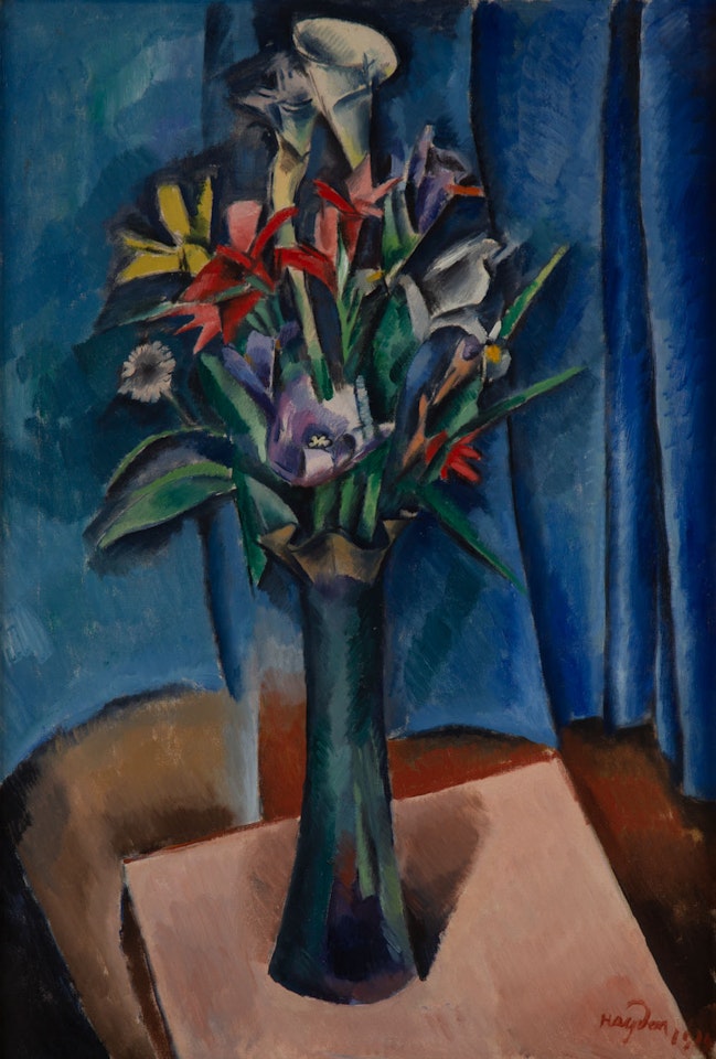 Bunch of flowers in a vase by Henri Hayden