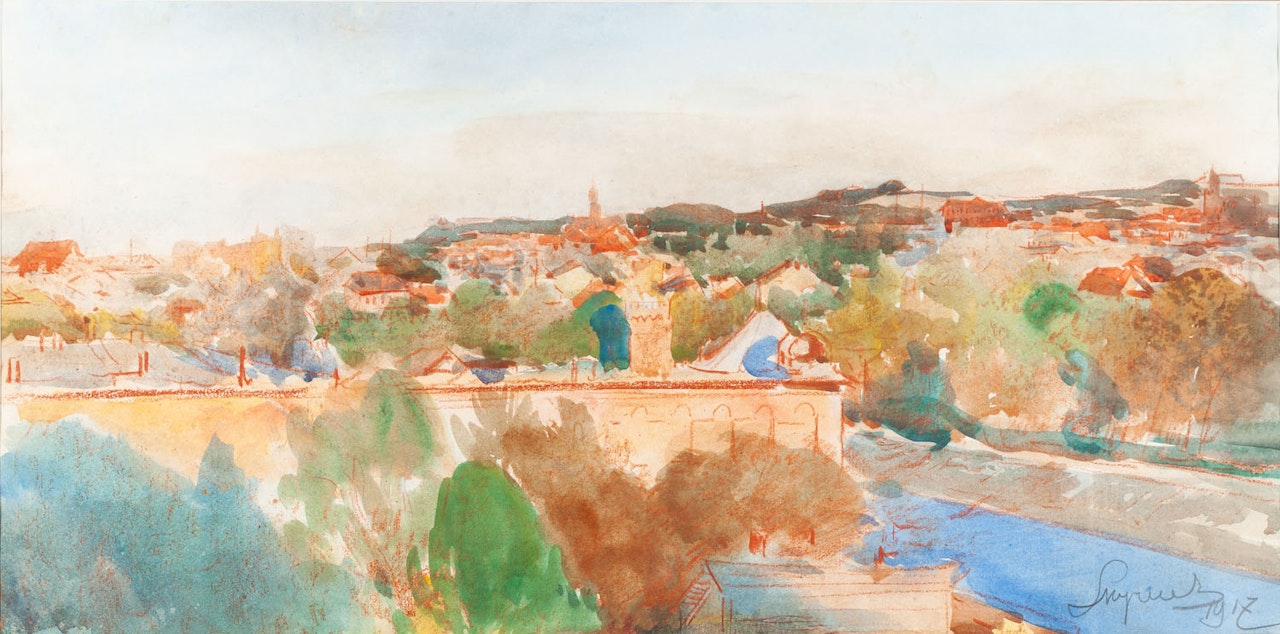 View of Cracow by Leon Wyczolkowski