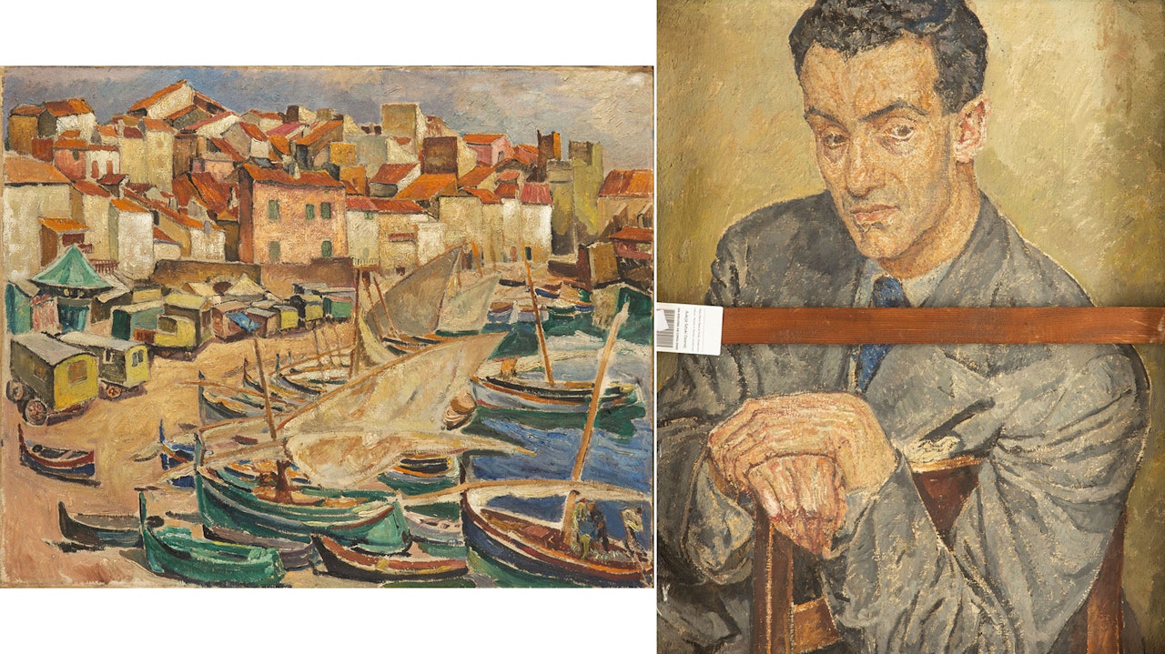 View of the port in Collioure by Mela Muter