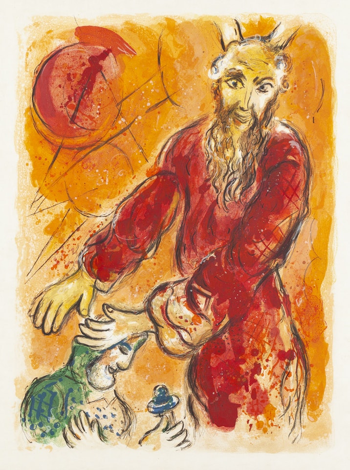 Exodus (red) by Marc Chagall