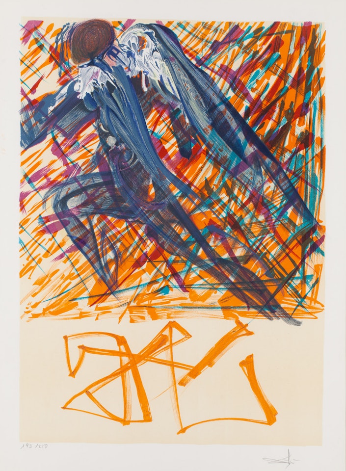 Angels in Flight - Archangel from the "Les Vitraux" cycle by Salvador Dali