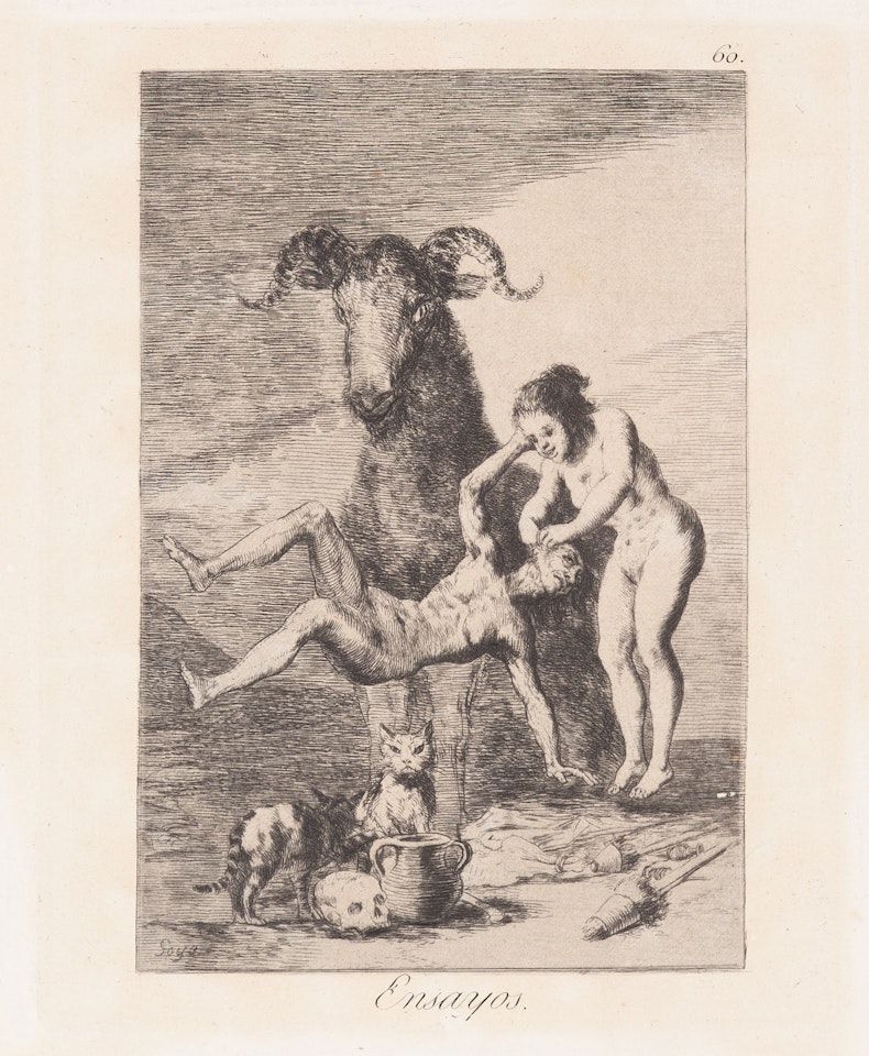 Ensayos from "Los Caprichos" cycle by Francisco José de Goya
