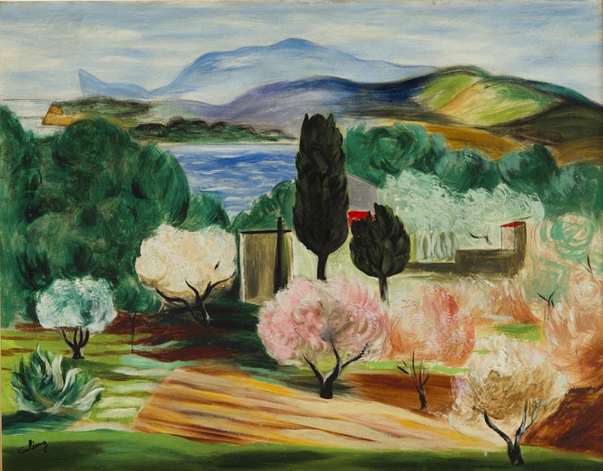 "Landscape from Saint-Cyr" by Moïse Kisling