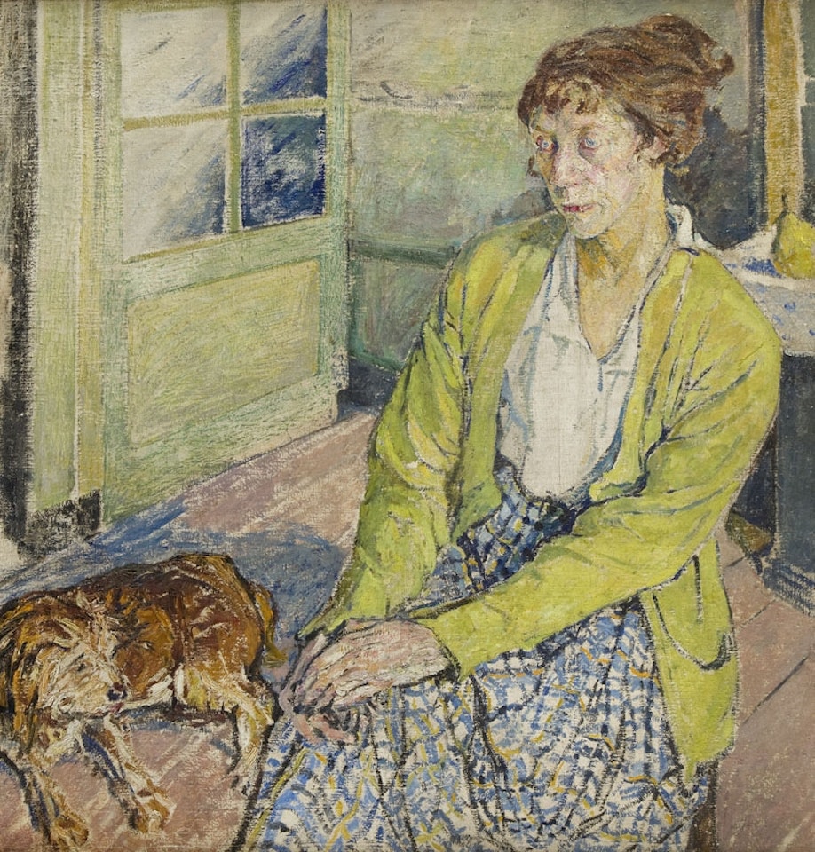 Woman with a Dog (Portrait of Edith Sealy?) by Mela Muter